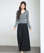 ハイウエストショート丈ニットカーディガン
sdp8080 チャコール