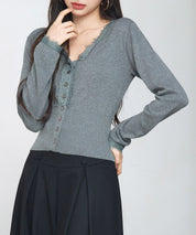 ハイウエストショート丈ニットカーディガン
sdp8080 チャコール