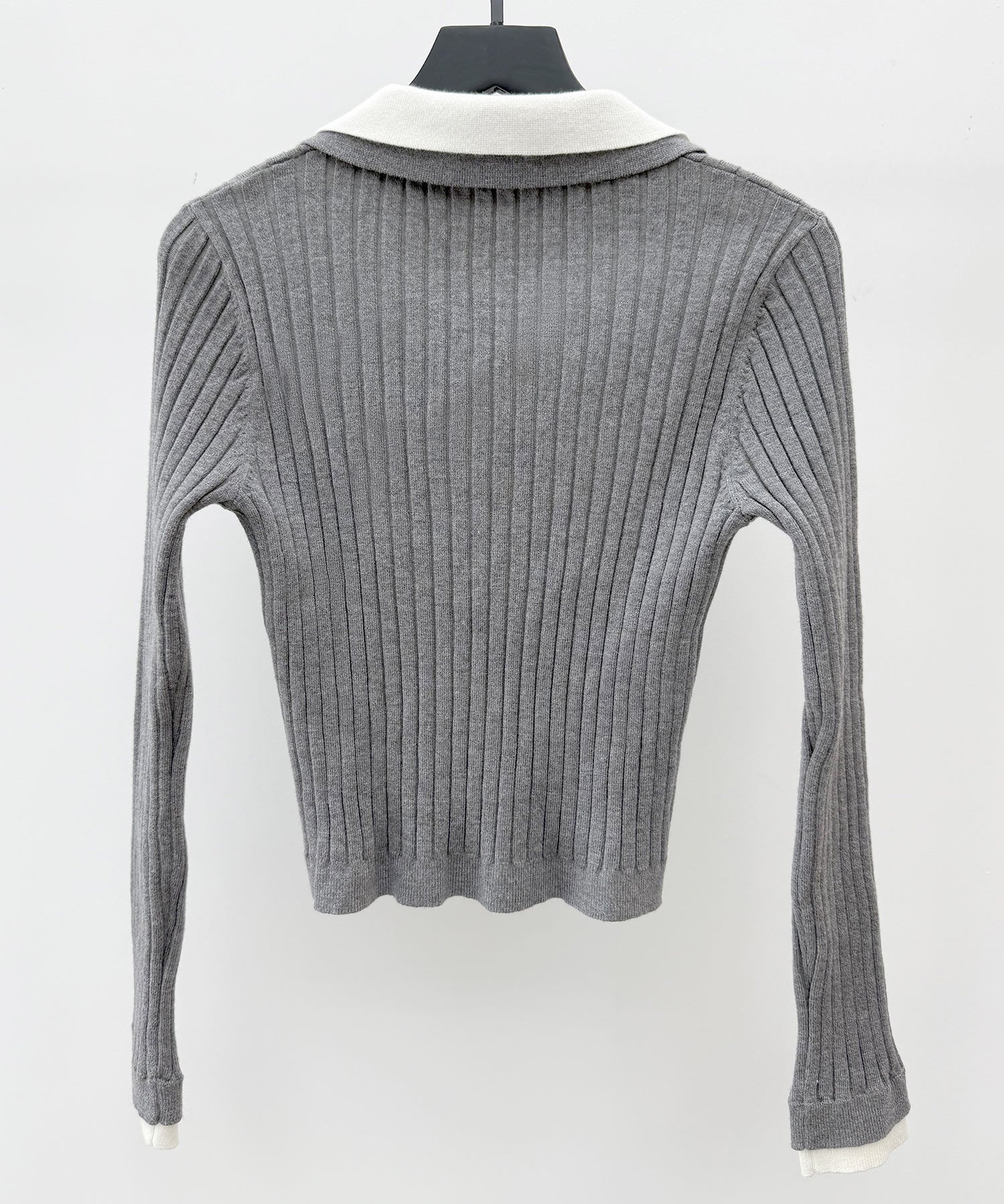 レイヤー配色カラーリブニットsdp8083 グレー