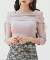 オフショルダーニットトップスsdp8084-102-26