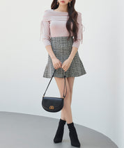 オフショルダーニットトップスsdp8084 ピンク