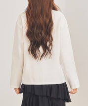 表裏配色ジャカード編みカーディガン
sdp8101 アイボリー