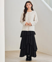 表裏配色ジャカード編みカーディガン
sdp8101 アイボリー