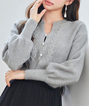 バルキー・ニットショート丈カーディガン
sdp8108 グレー