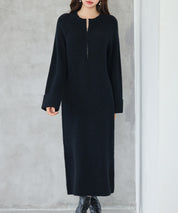 前後リバーシブル畦編みリブニットワンピースsdp8115-103-8