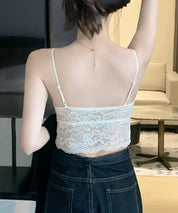 固定カップ総レースキャミソールsdpal015 ベージュ