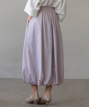 裏地付きふんわりバルーンスカートsdpal0503 ラベンダー