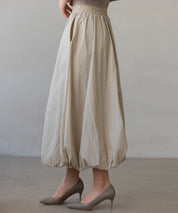 裏地付きふんわりバルーンスカートsdpal0503 ベージュ