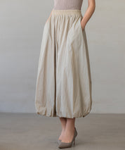 裏地付きふんわりバルーンスカートsdpal0503 ベージュ