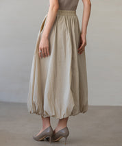 裏地付きふんわりバルーンスカートsdpal0503 ベージュ