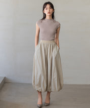 裏地付きふんわりバルーンスカートsdpal0503 ベージュ