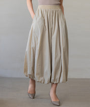 裏地付きふんわりバルーンスカートsdpal0503 ベージュ