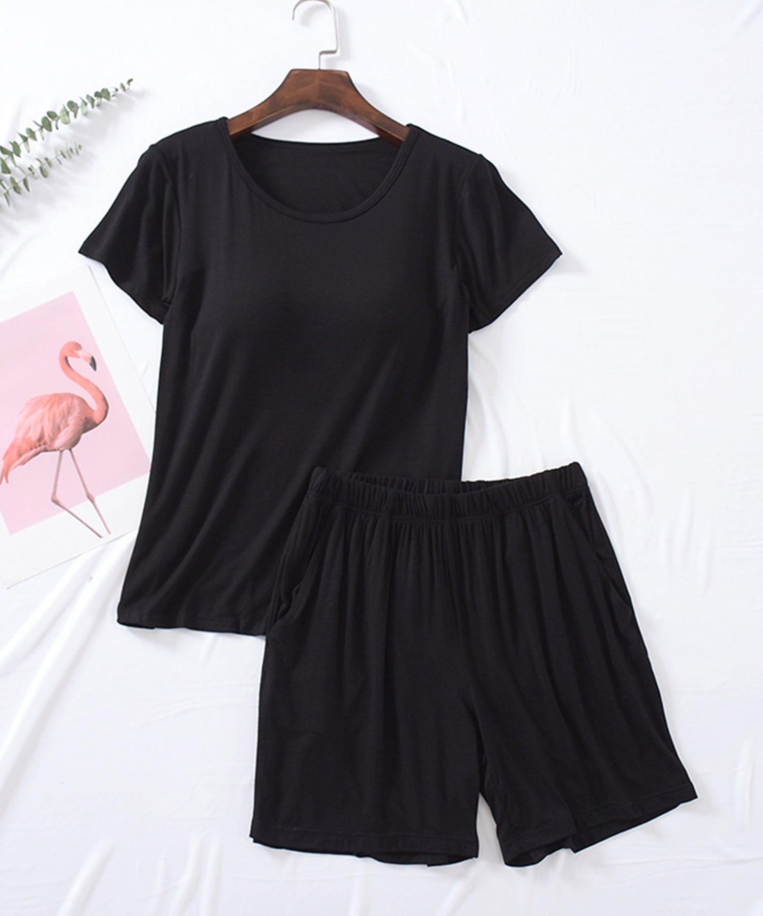 半袖トップスとショートパンツのセットパジャマsdpal0514-103-8