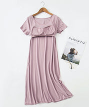 カップ付き楽ちんワンピースパジャマsdpal0515 ピンク