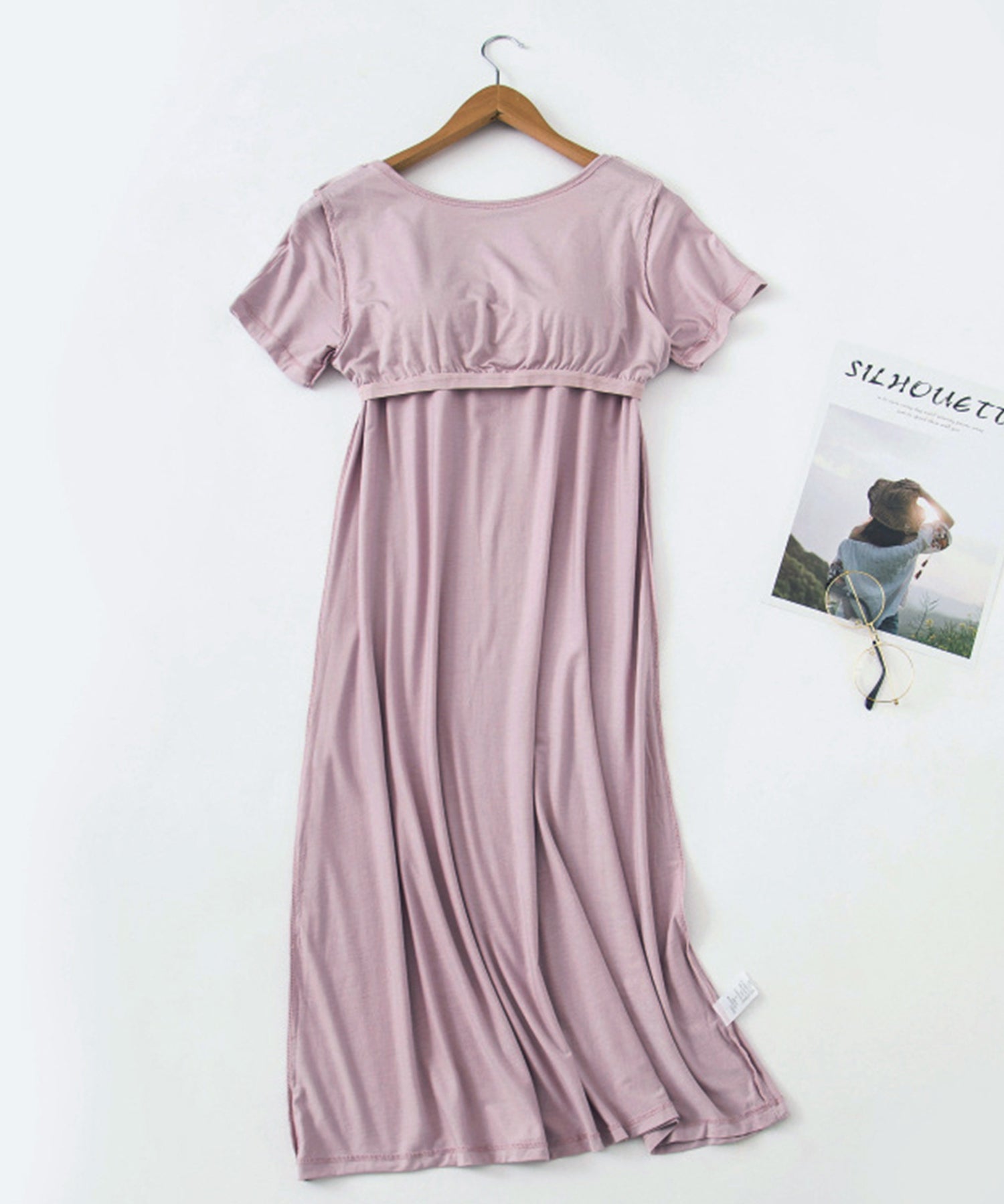 カップ付き楽ちんワンピースパジャマsdpal0515 ピンク