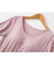 カップ付き楽ちんワンピースパジャマsdpal0515 ピンク