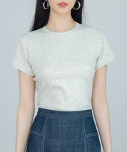 綿混クルーネックTシャツsdpal1080 ライトグレー