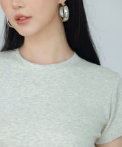 綿混クルーネックTシャツsdpal1080 ライトグレー