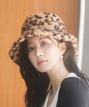 ふわふわフェイクファーバケットハットsdpal1316 ブラウン