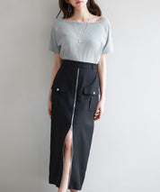 2wayラグランスリーブTシャツsdpal1577 グレー