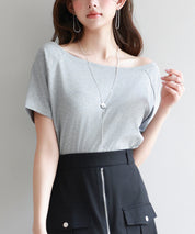 2wayラグランスリーブTシャツsdpal1577 グレー