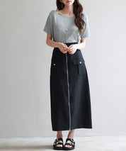 2wayラグランスリーブTシャツsdpal1577 グレー