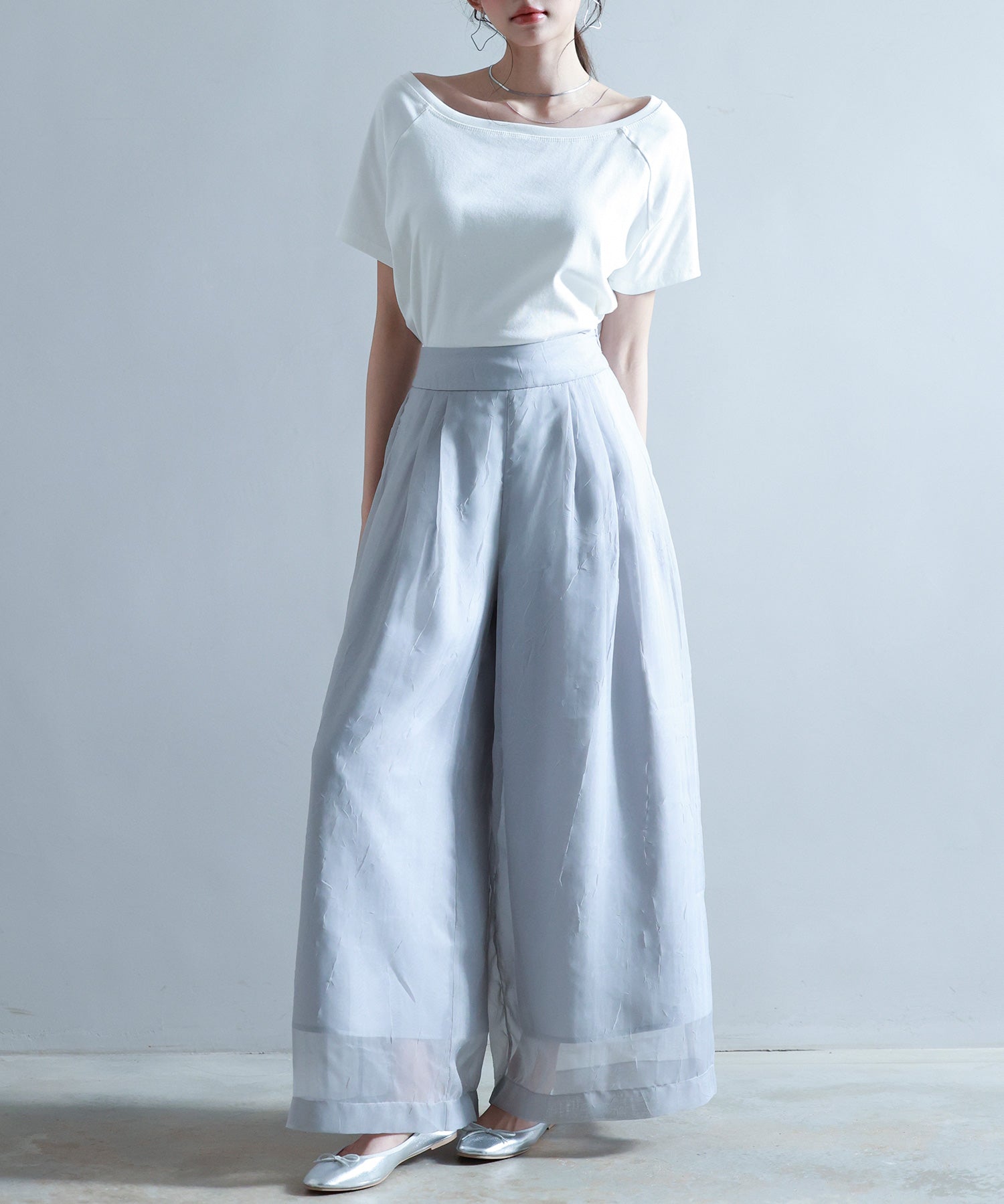 2wayラグランスリーブTシャツsdpal1577 ホワイト