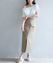 2wayラグランスリーブTシャツsdpal1577 ホワイト