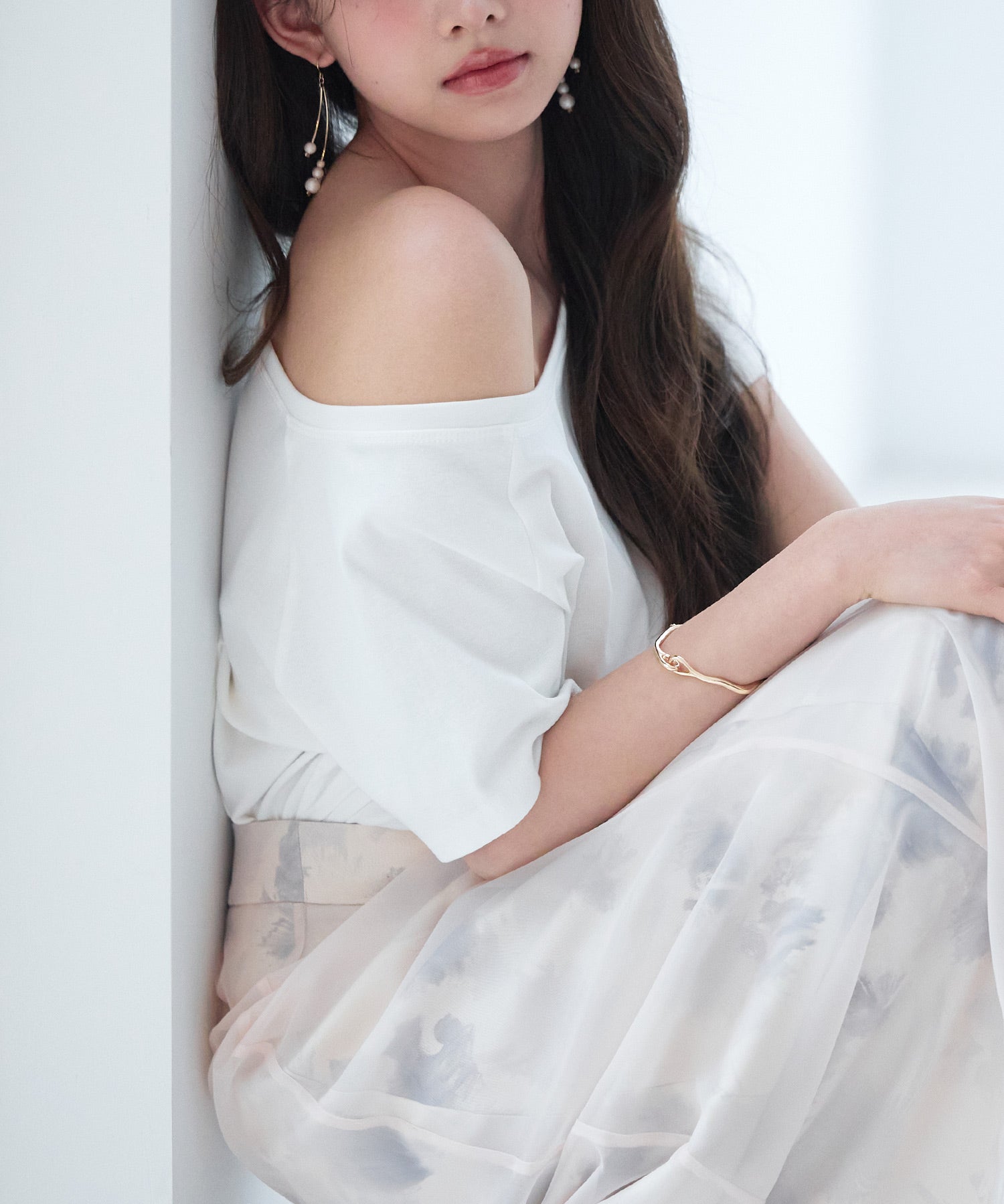 2wayラグランスリーブTシャツsdpal1577 ホワイト