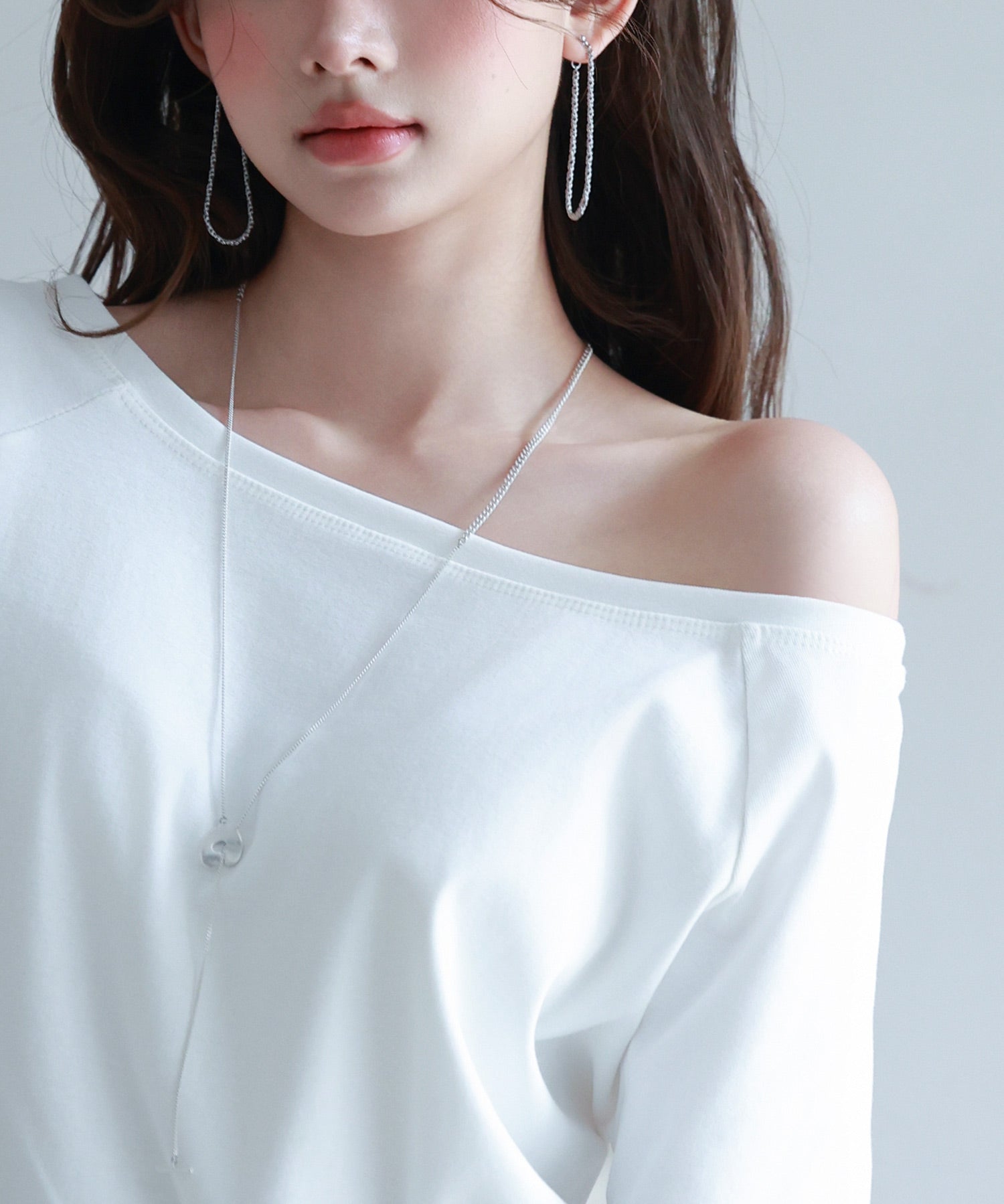 2wayラグランスリーブTシャツsdpal1577 ホワイト