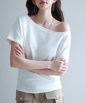 2wayラグランスリーブTシャツsdpal1577 ホワイト