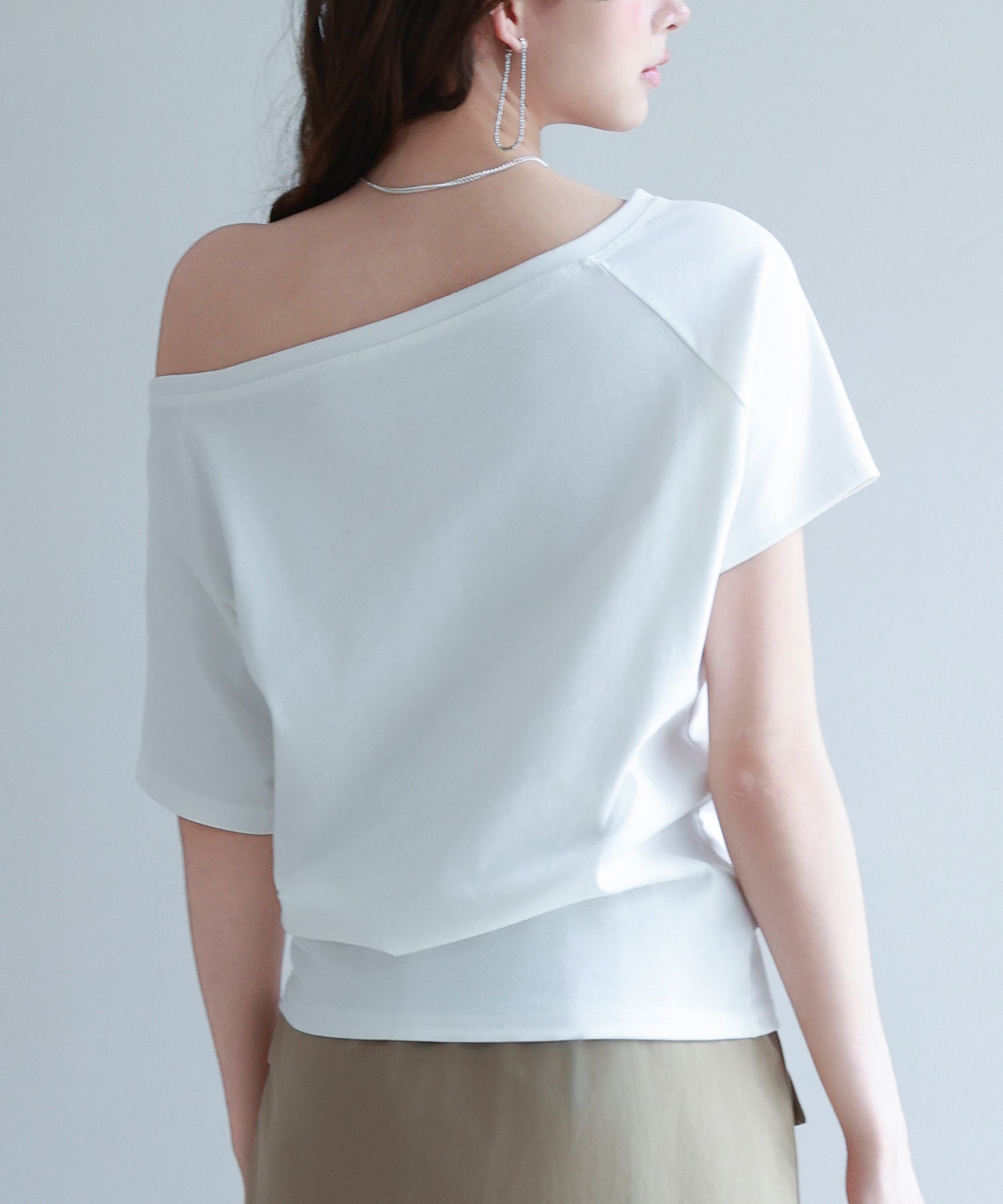 2wayラグランスリーブTシャツsdpal1577 ホワイト