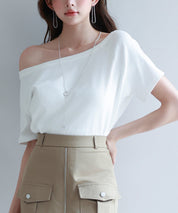 2wayラグランスリーブTシャツsdpal1577 ホワイト