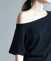 2wayラグランスリーブTシャツsdpal1577 ブラック