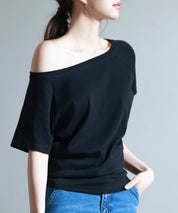 2wayラグランスリーブTシャツsdpal1577 ブラック