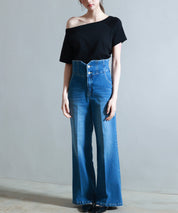 2wayラグランスリーブTシャツsdpal1577 ブラック