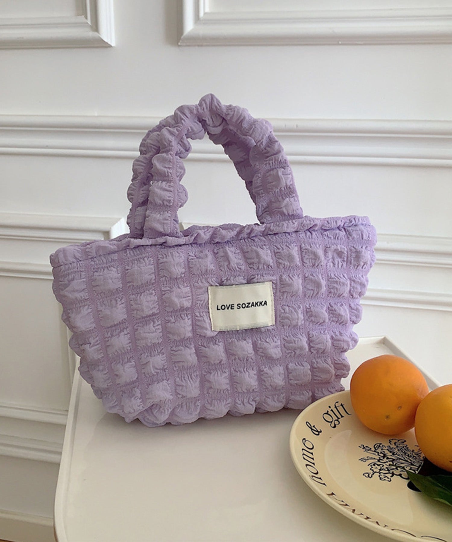 ポコポコポップコーントートバッグsdpal25131 ラベンダー