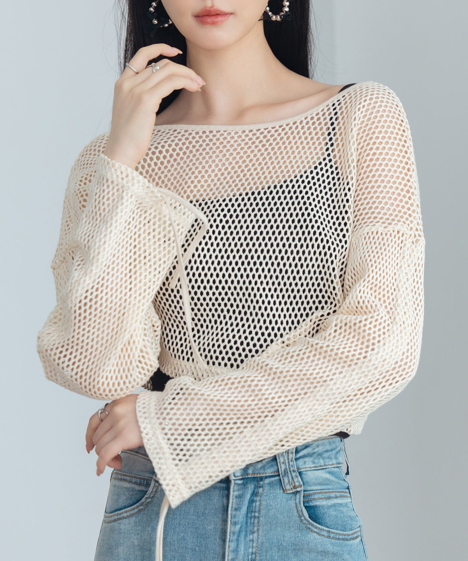 【3way】透かし編みニットカーディガンsdpal3564-101-14