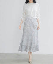 【3way】透かし編みニットカーディガンsdpal3564 ホワイト