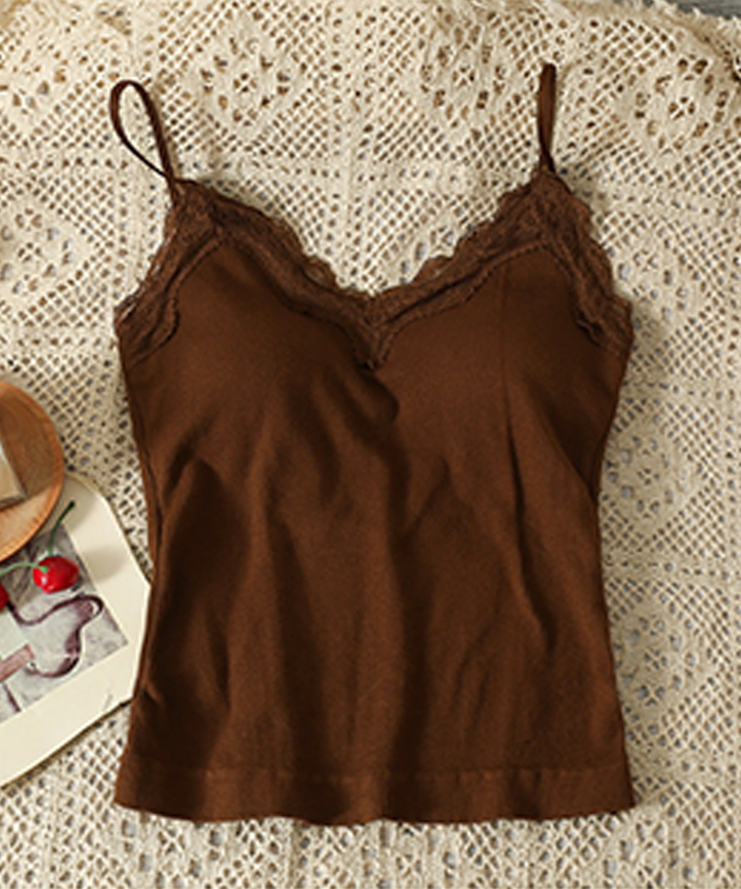 胸元レースカットソーキャミソールsdpal6158-101-10