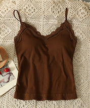 胸元レースカットソーキャミソールsdpal6158-101-10