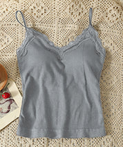 胸元レースカットソーキャミソールsdpal6158-101-18