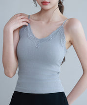胸元レースカットソーキャミソールsdpal6158 グレー