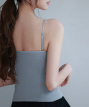 胸元レースカットソーキャミソールsdpal6158 グレー