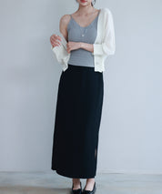 胸元レースカットソーキャミソールsdpal6158 グレー