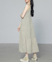 ふんわり広がるディアードキャミワンピースsdpal6213 ダークベージュ