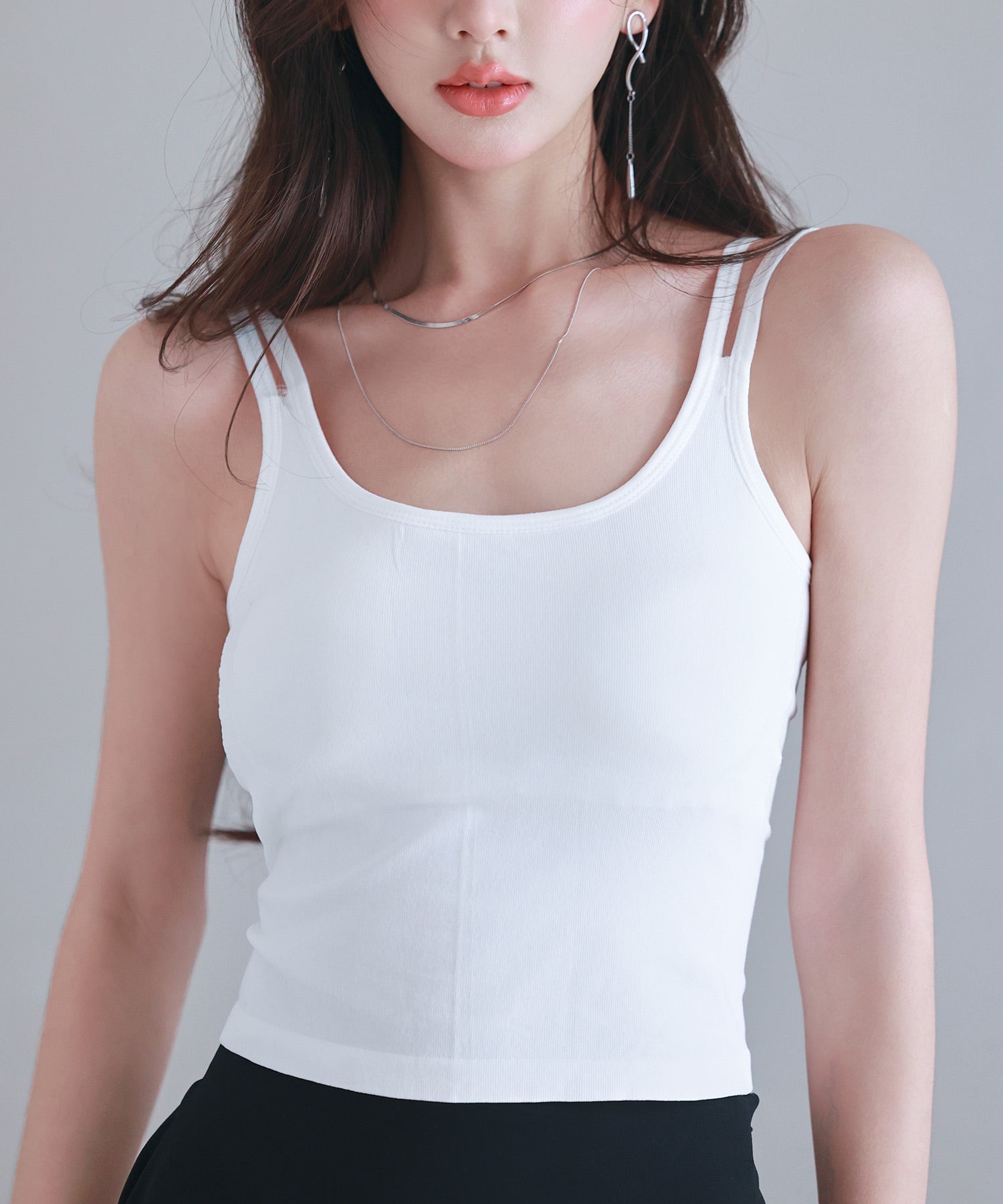 カップ付きクロスキャミソールsdpal7965 ホワイト