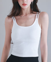 カップ付きクロスキャミソールsdpal7965 ホワイト