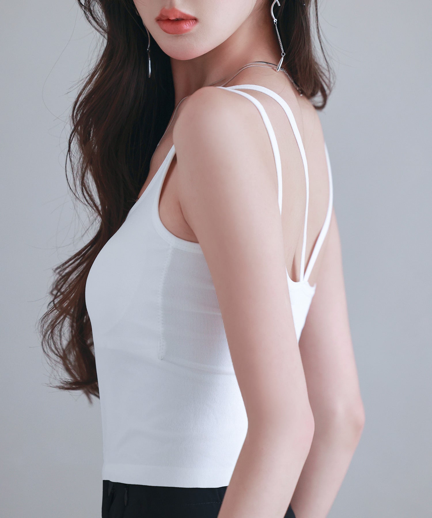 カップ付きクロスキャミソールsdpal7965 ホワイト