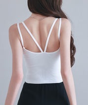 カップ付きクロスキャミソールsdpal7965 ホワイト